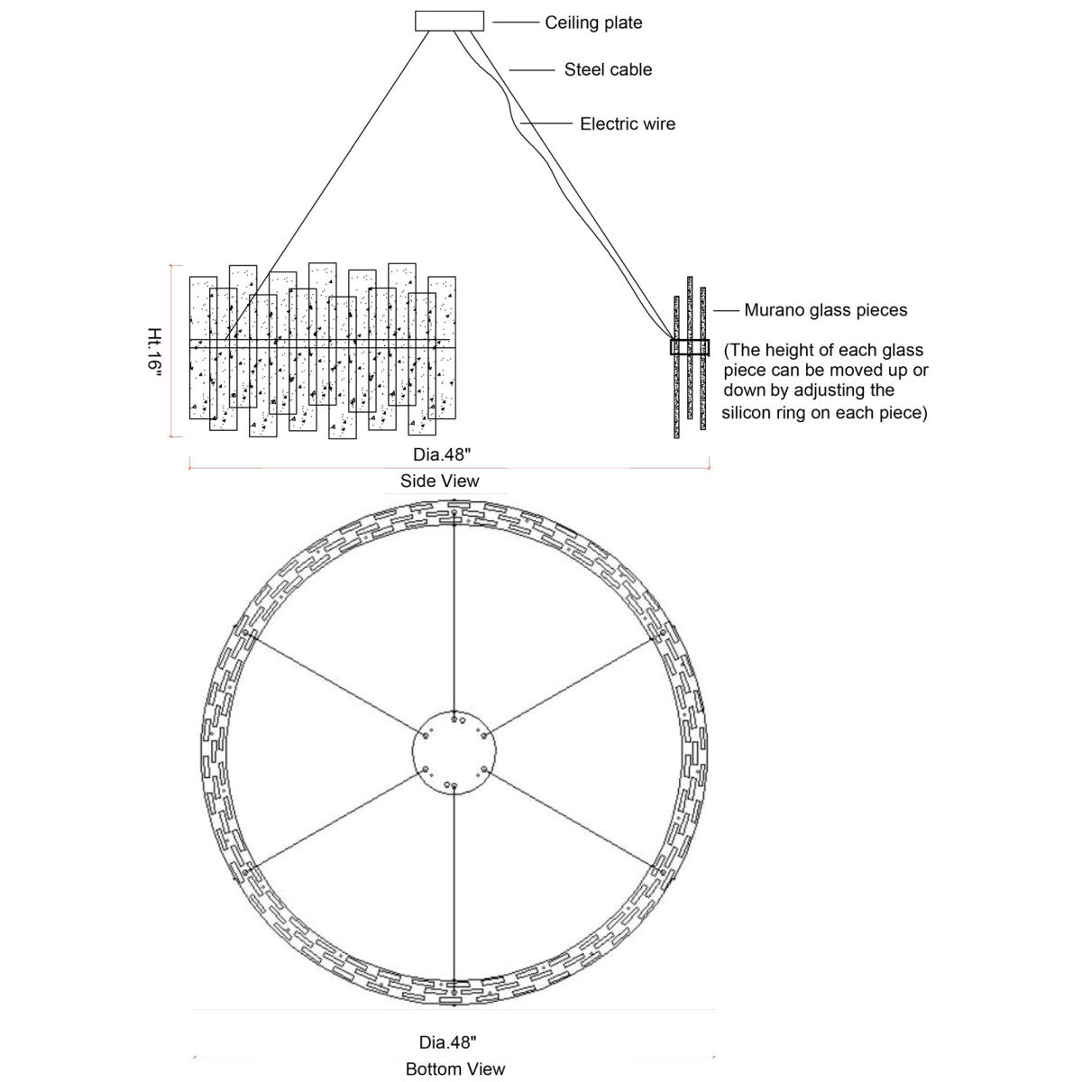 JT110 Coup D'Eclat Chandelier