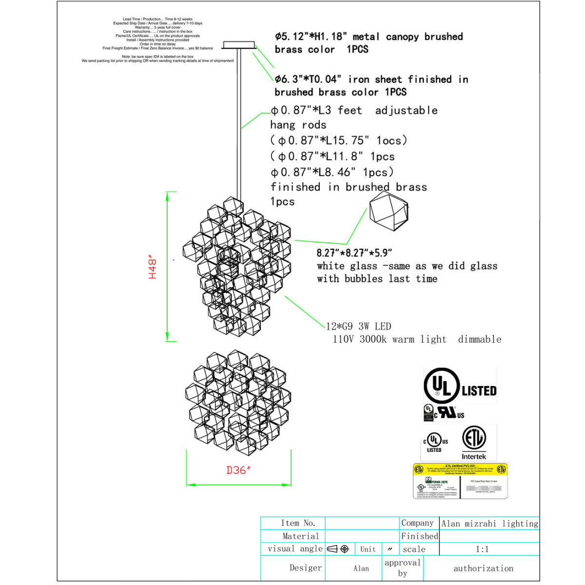 JT252 Faceted Cluster