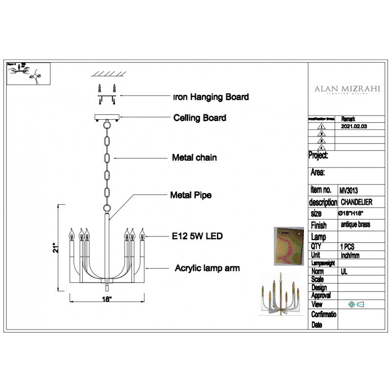 MV3013 SIRIUS CHANDELIER