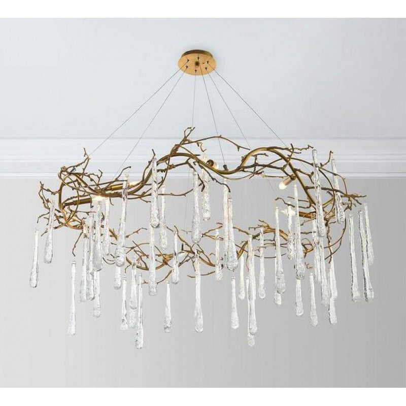 SJ2074 IRENE GLASS TEARDROP CHANDELIER