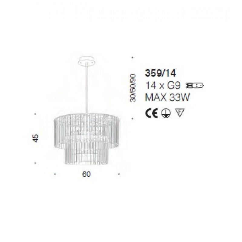SJ2159 ROMA CHANDELIER