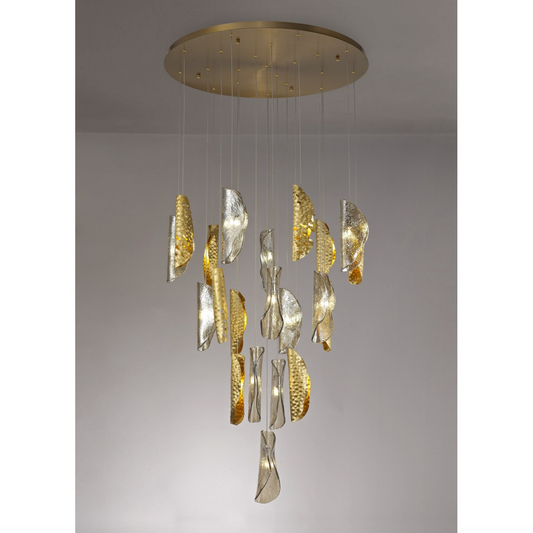 QZ2302 SUNSET GLASS SPIRAL CHANDELIER
