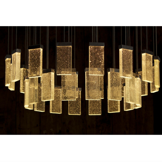 QZ2304 GRAND CRU HAND MADE GLASS RING PENDANT CHANDELIER