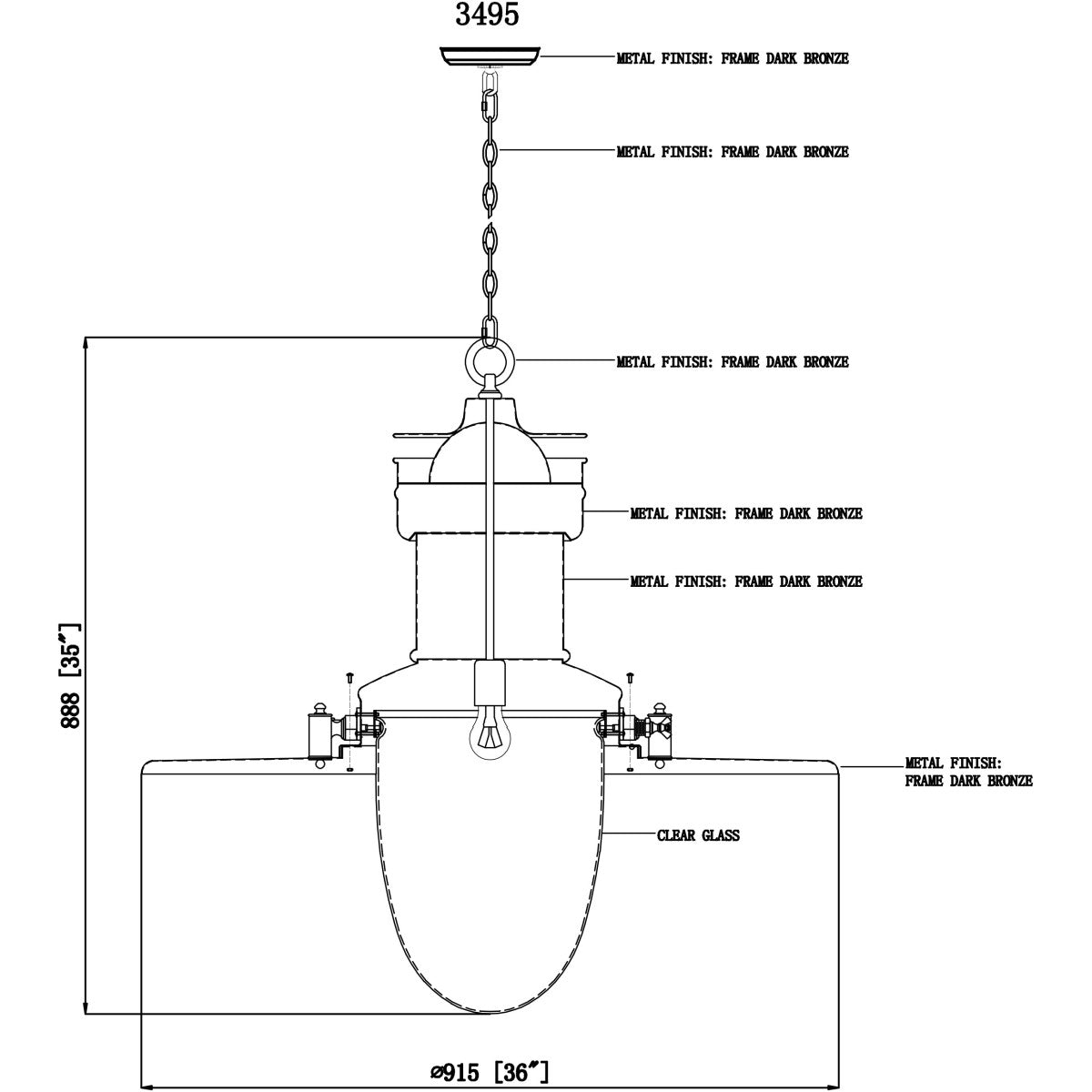 WM536 Station Light Pendant