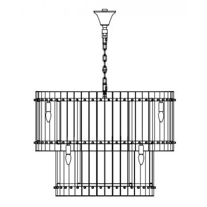 AL0152 RUBY L CHANDELIER