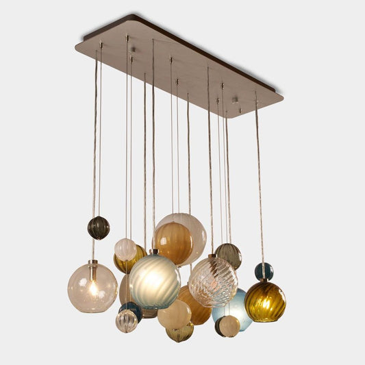 AM2221 SILVER LINEN CHANDELIER