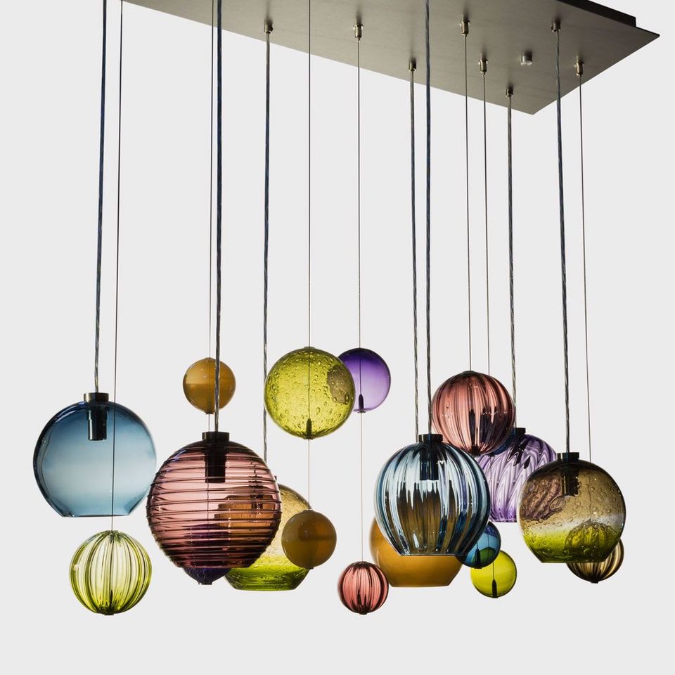 AM2221 SILVER LINEN CHANDELIER