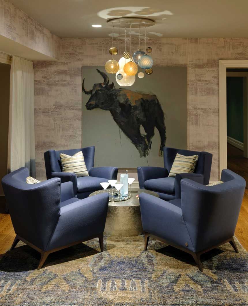 AM2221 SILVER LINEN CHANDELIER