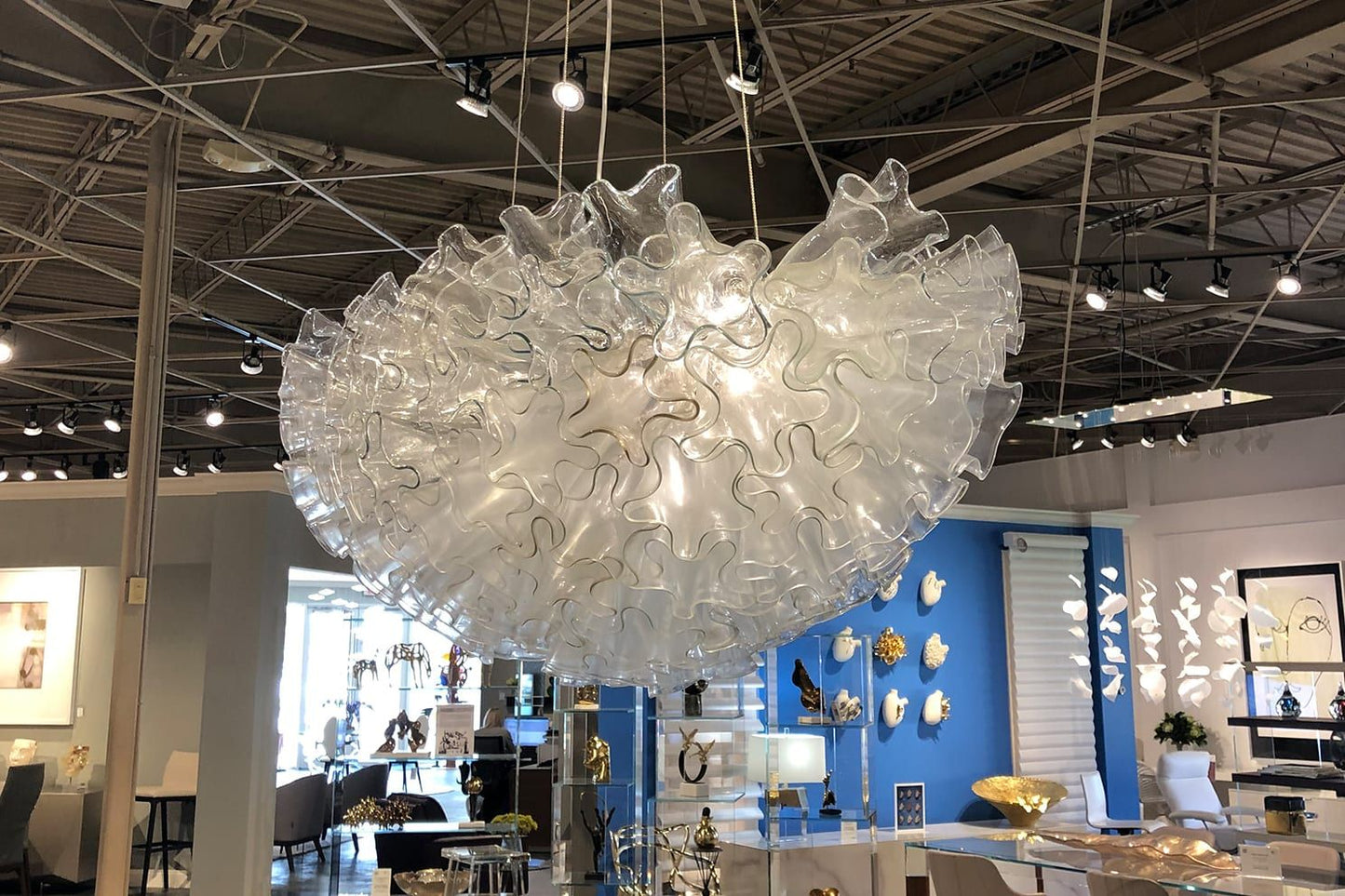 AM2239 DAHLIA GLASS CHANDELIER