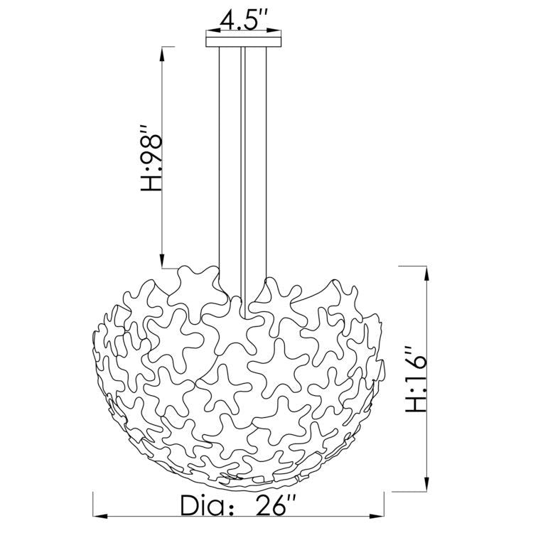 AM2239 DAHLIA GLASS CHANDELIER
