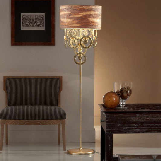 CJ104 BROWN FLOOR LAMP