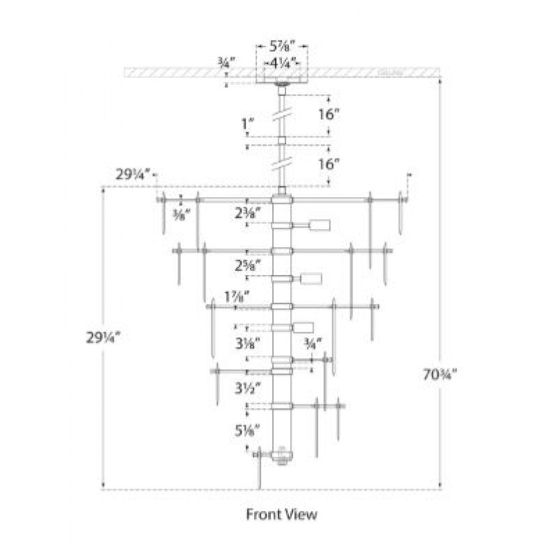 MV3003 LOIRE CASCADING CIRCULAR PLATES CHANDELIER