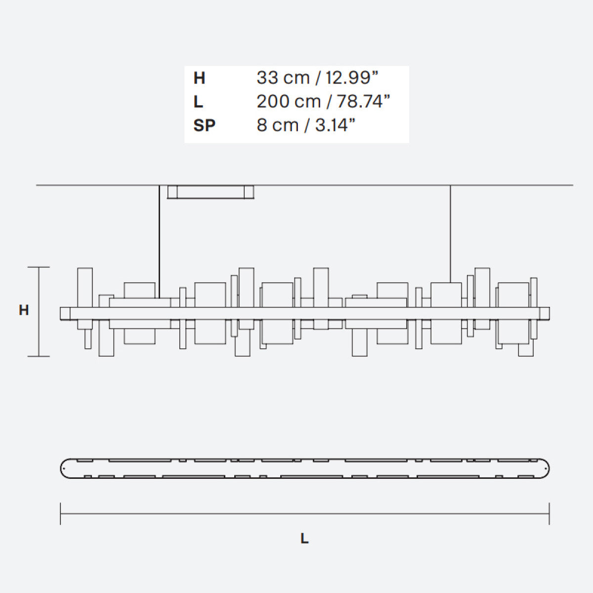 MV3031 Honice Chandelier