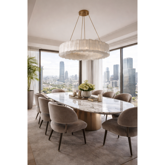 PS1078 Marackesh Selenite Chandelier