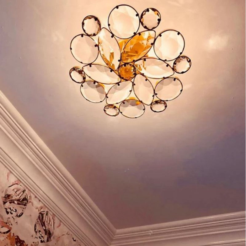 SJ2043 LLOYD CRYSTAL SEMI-FLUSH MOUNT
