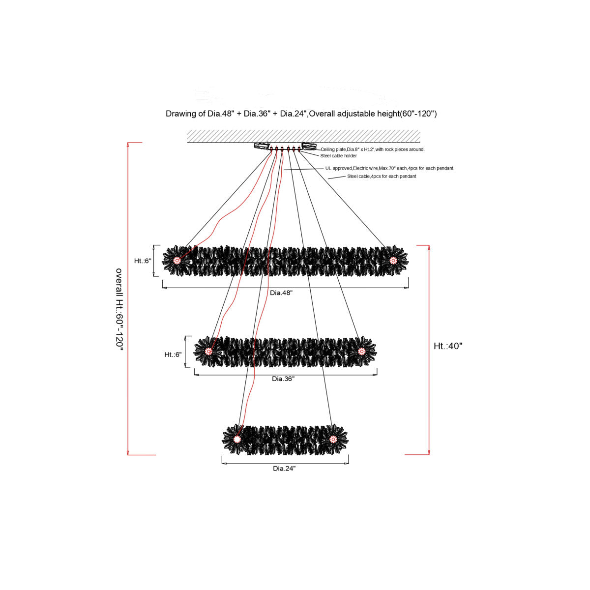 WM2127 Roxi Chandelier 48