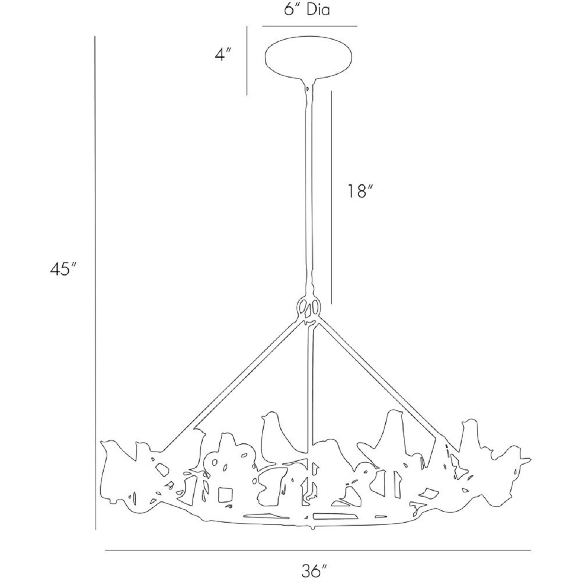 QZ0341 Dove Chandelier