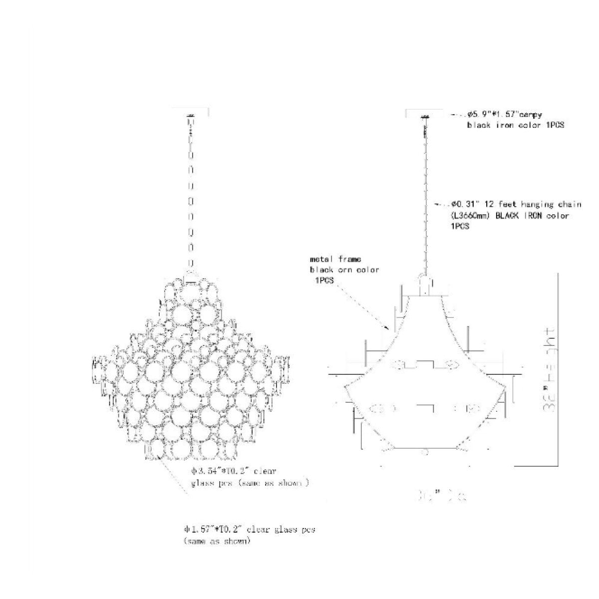 AM9520 Galahad Chandelier