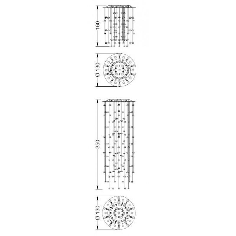 AL0128 LEAF LAMPADARIO