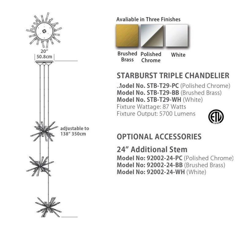 AM1018 STARBURST 3- PENDANT