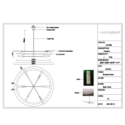 AM1068 Torroja Cross Pendant