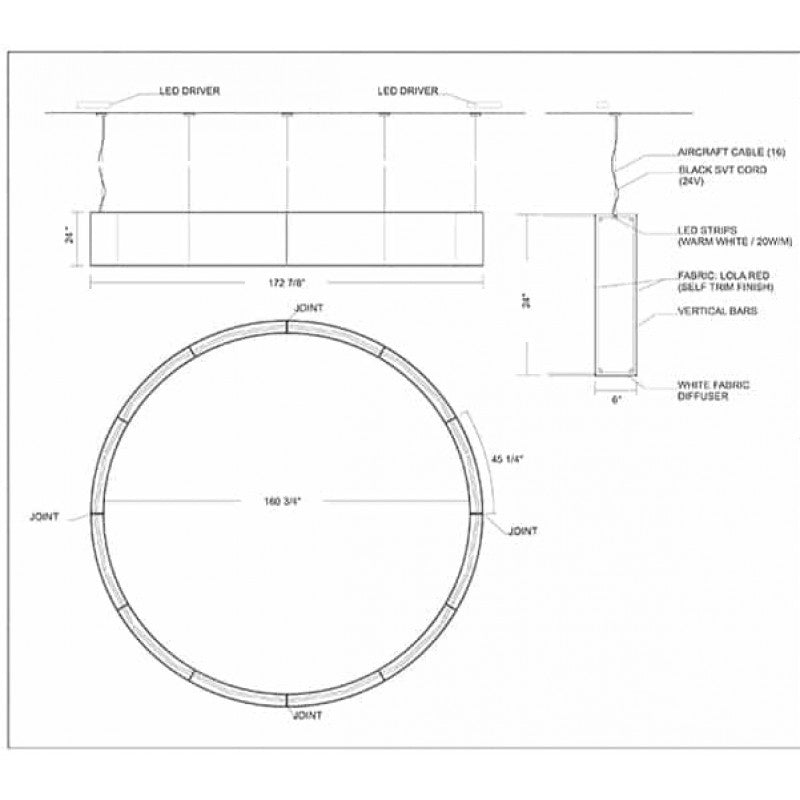 AM1848R MUSE ROUND SHADE FABRIC LAMP