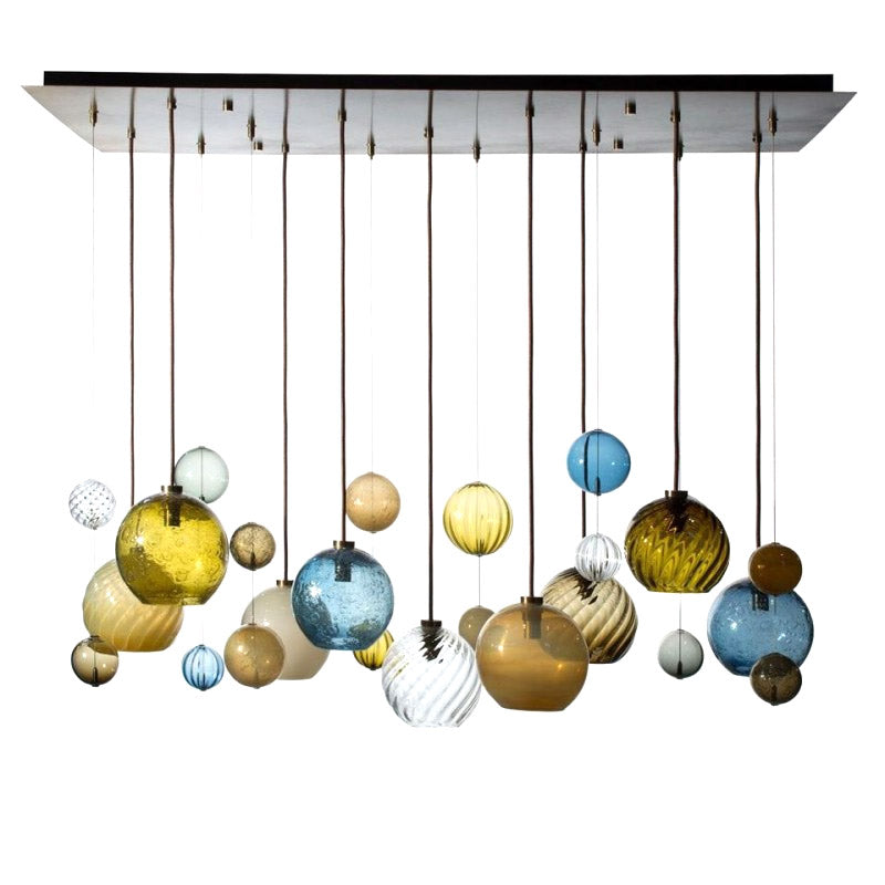 AM2221 SILVER LINEN CHANDELIER