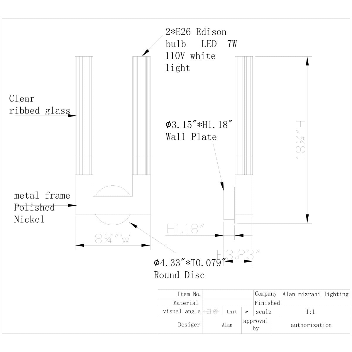 AM803W Palisades Sconces