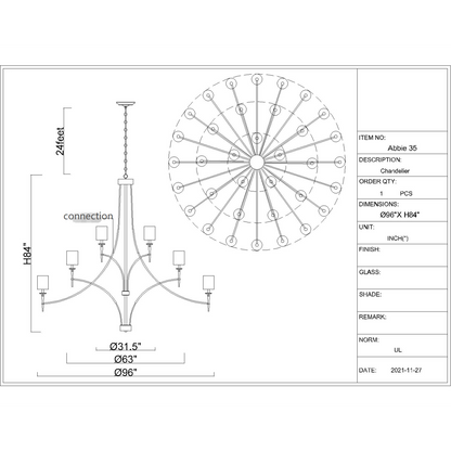 AB3544 Abbie Chandelier