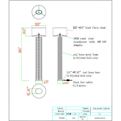 CJ105 TALL DESIGNER FLOOR LAMP