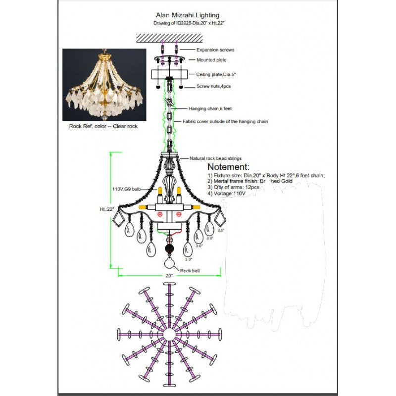 IQ2025 AGATE CHANDELIER