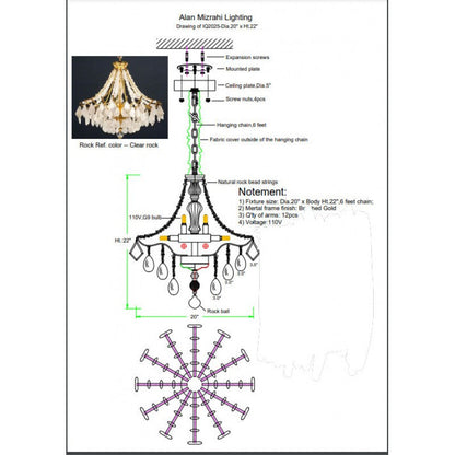 IQ2025 AGATE CHANDELIER