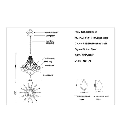 IQ2025 Agate Chandelier