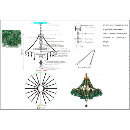 IQ2025 Agate Chandelier