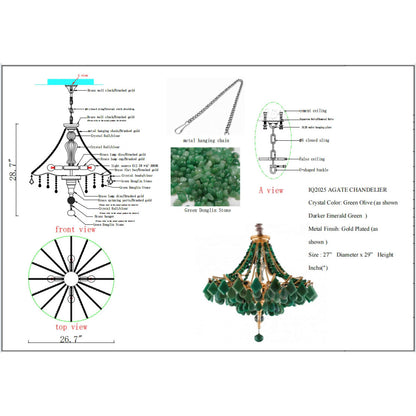 IQ2025 Agate Chandelier