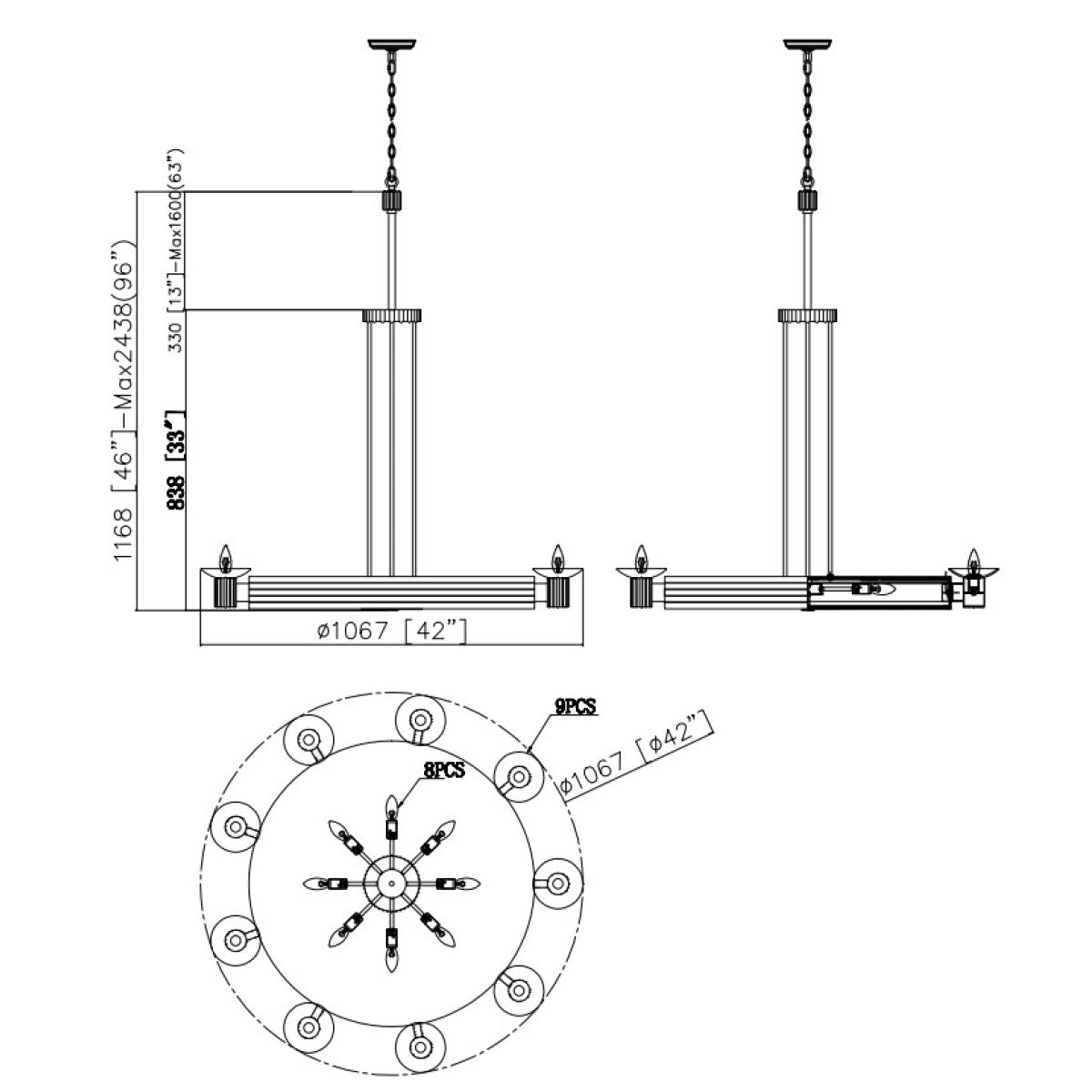 IQ2131 Romano Chandelier
