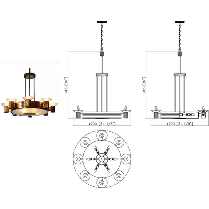 IQ2131 Romano Chandelier