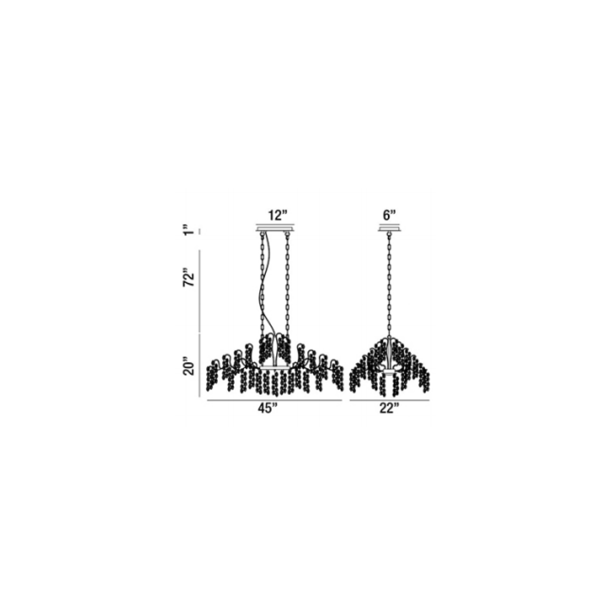 IQ2470 Campobasso 10-light Oval Chandelier