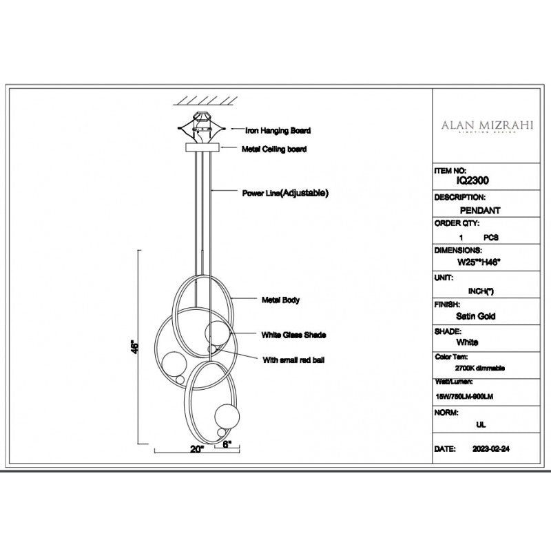 IQ2300 CASTELLI PENDANT
