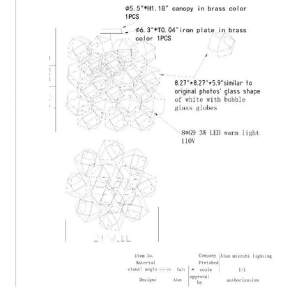 JT252 FACETED CLUSTER