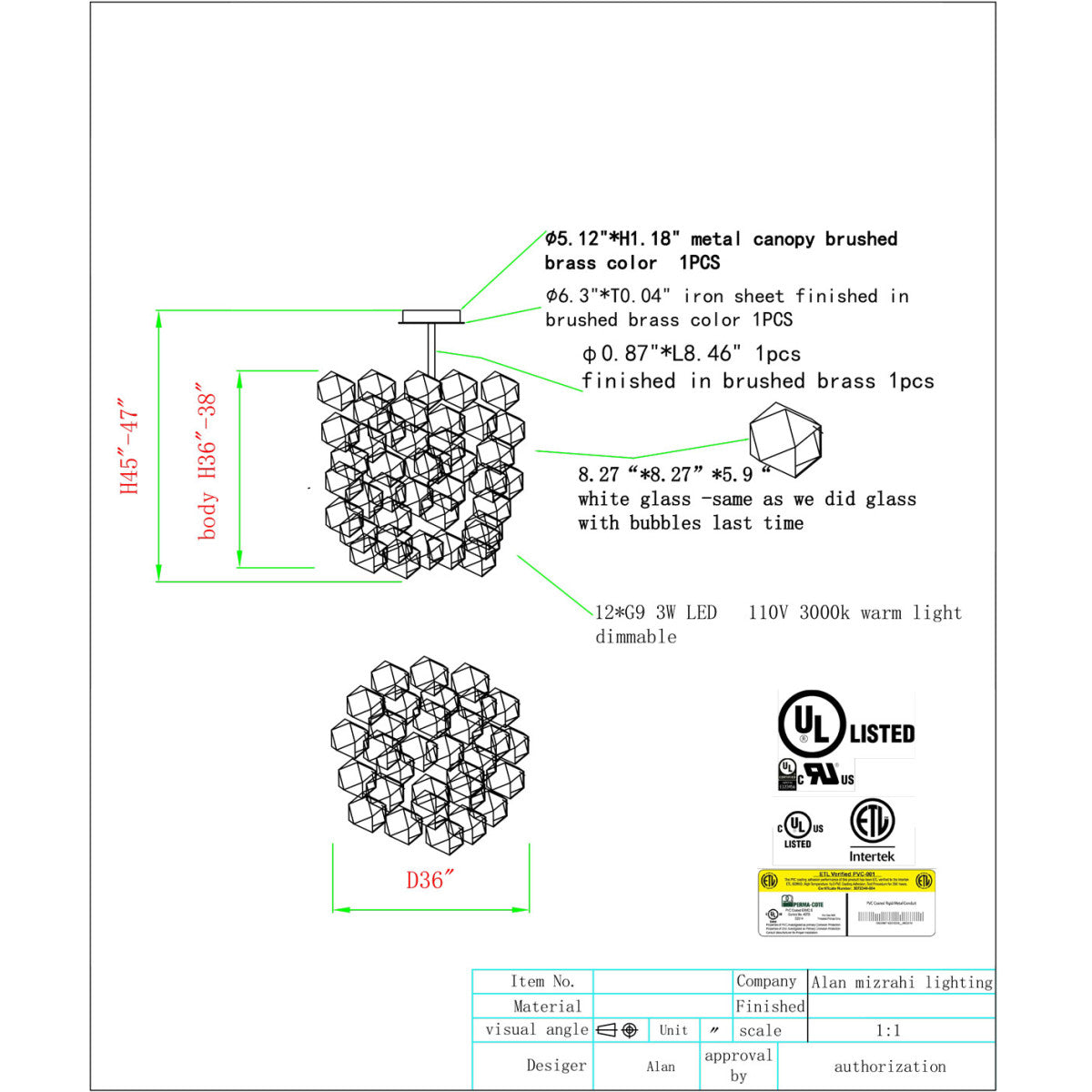 JT252 Faceted Cluster
