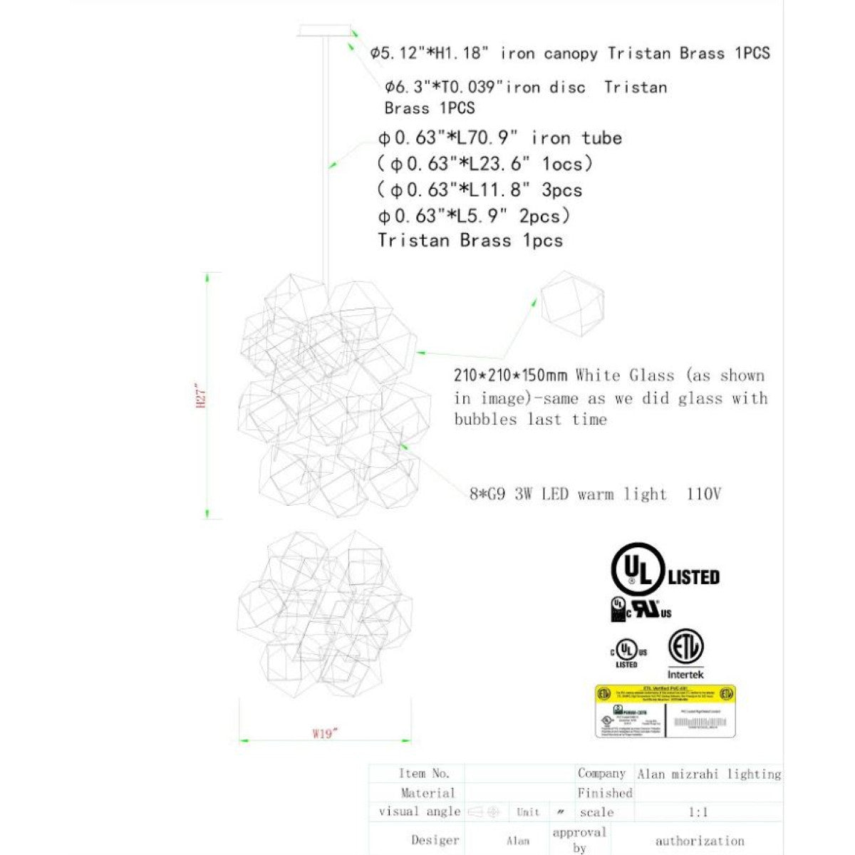JT252 Faceted Cluster