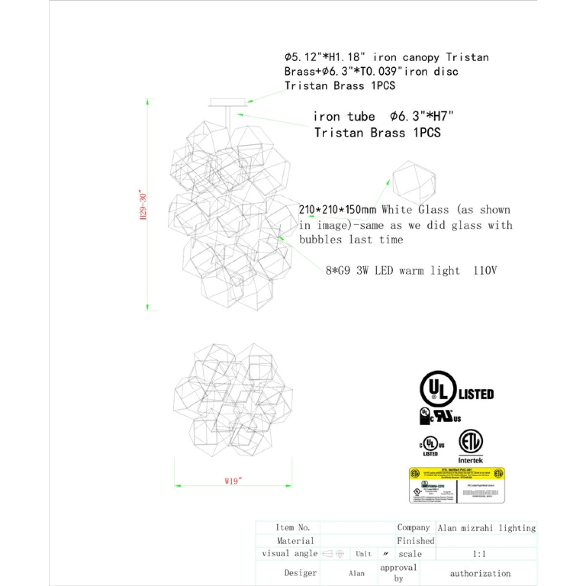 JT252 Faceted Cluster