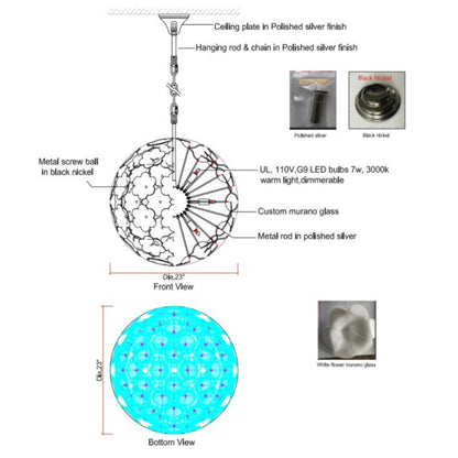 KA1341 Mazzega Flower Ball