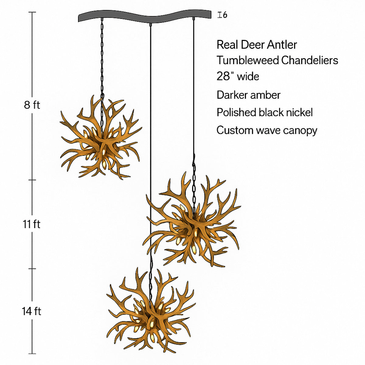 KA1900 Lucite Antlers