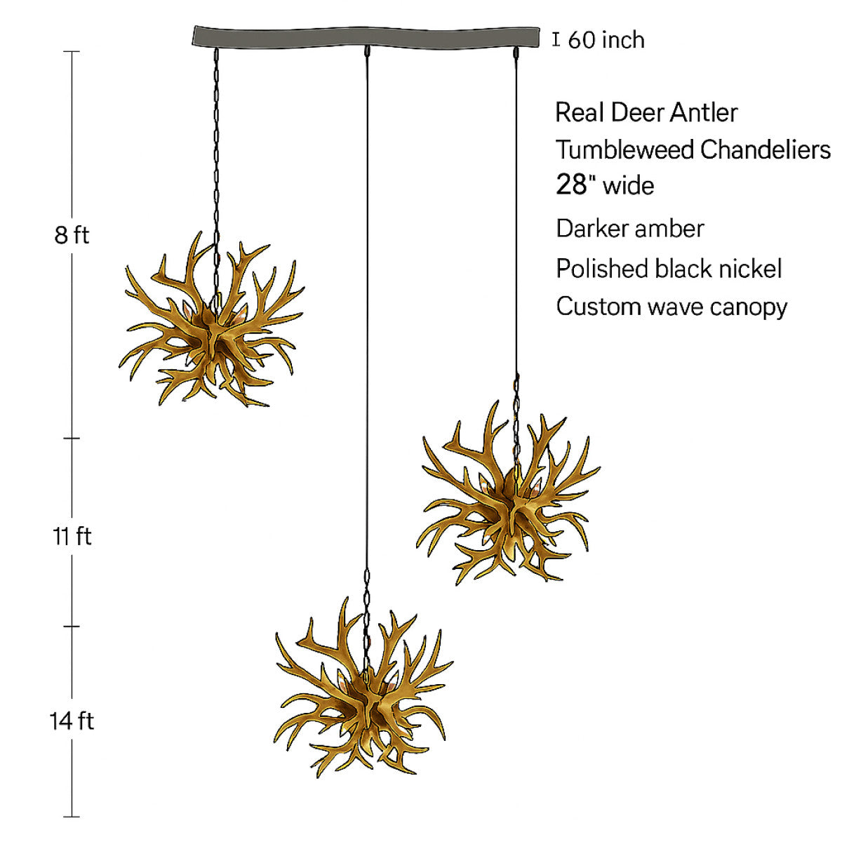 KA1900 Lucite Antlers