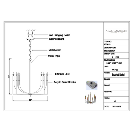 MV3013 Sirius Chandelier