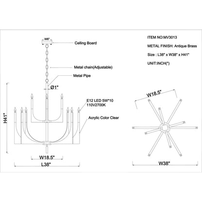 MV3013 Sirius Chandelier