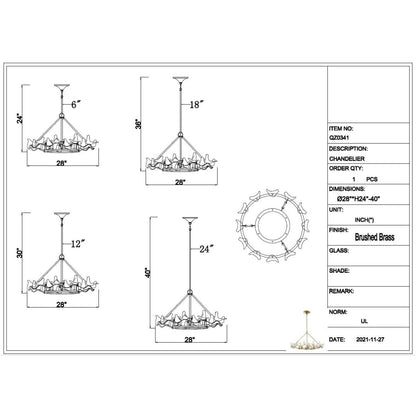 QZ0341 Dove Chandelier