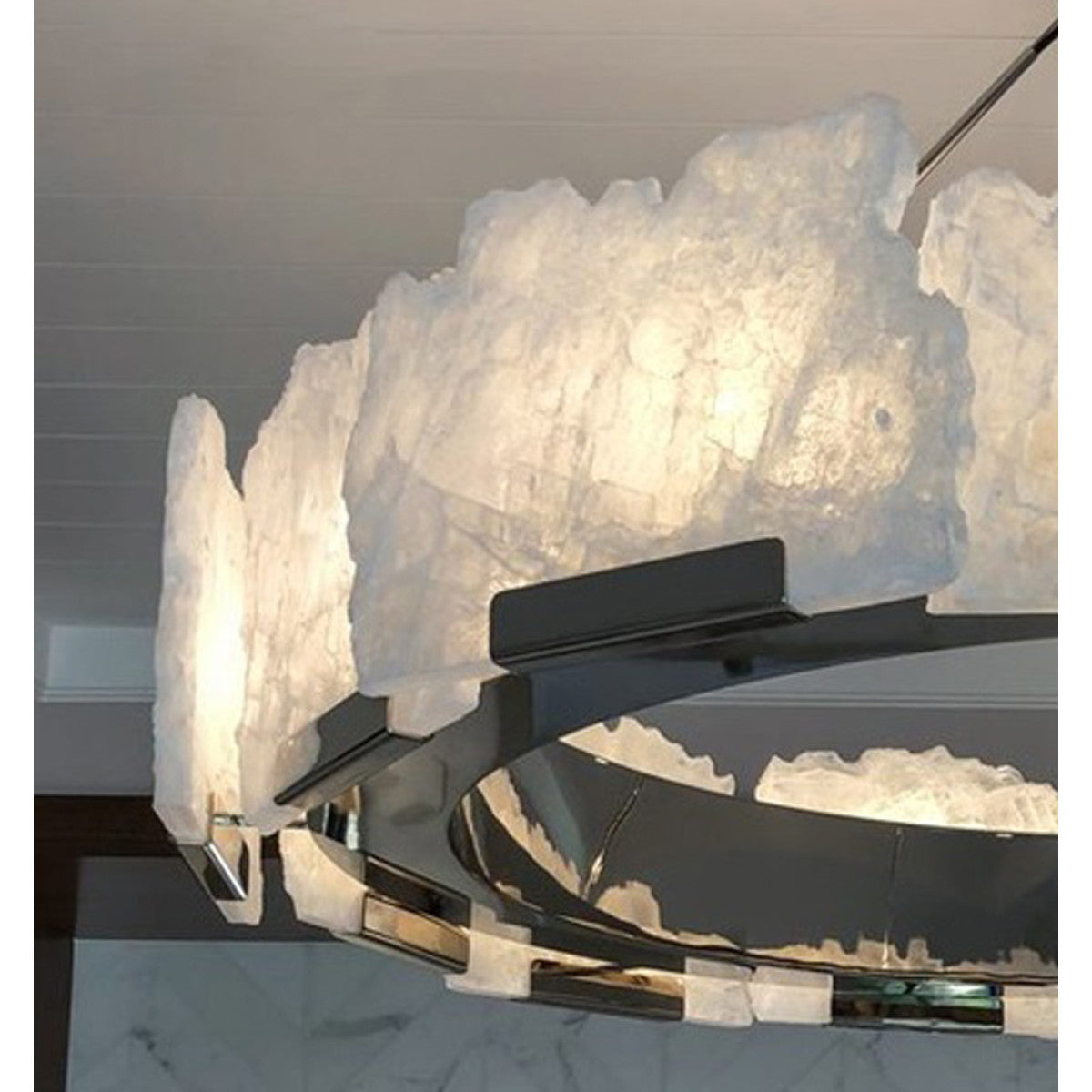 QZ1205 Halo Titan Selenite Rock